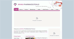 Desktop Screenshot of mihikapharma.com